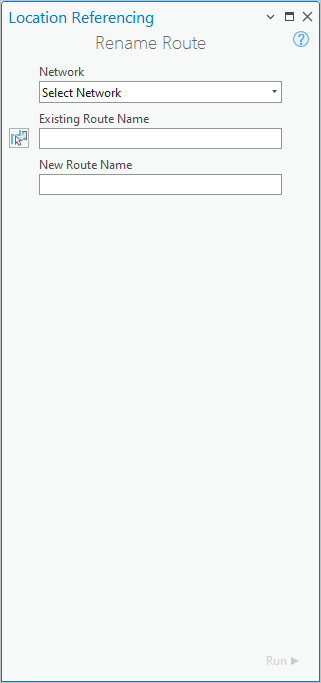 Rename Route pane