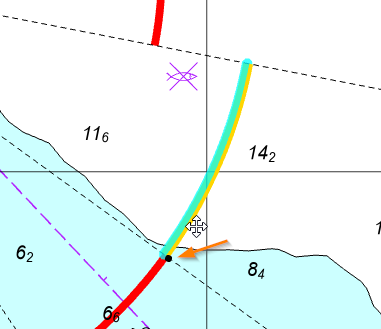 Adjacent light arcs are snapped together.