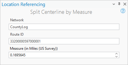 Split Centerline by Measure pane