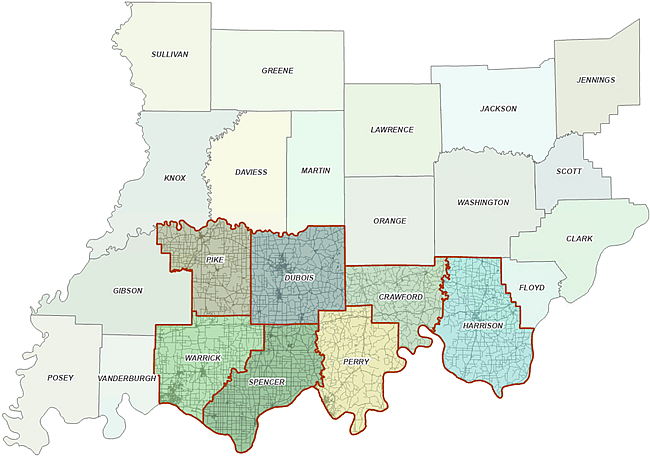 Roads clipped by seven counties in the Southeast