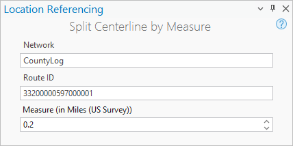 New measure value in Split Centerline by Measure pane