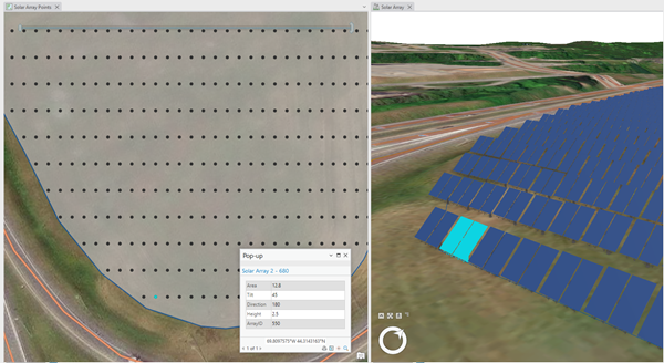 A solar panel array