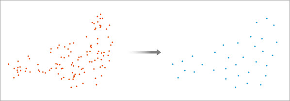 Spatial thinning of input points