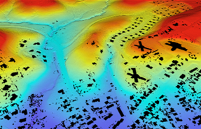 Uniquement les points lidar terrestres