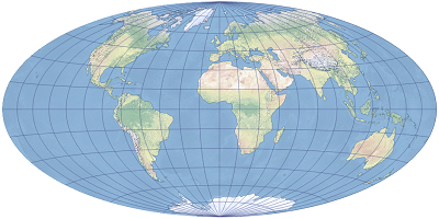 Exemple de projection de Hammer