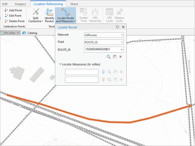 Options Locate Measures (Localiser des mesures)