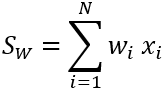 Equation de la somme pondérée