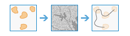 Illustration de l’outil Optimal Region Connections (Connexions optimales des régions)