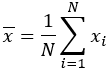 Formule de la moyenne arithmétique