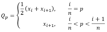 Formule du quantile p