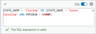 Syntaxe d’une expression SQL composée