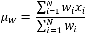 Equation de la moyenne pondérée