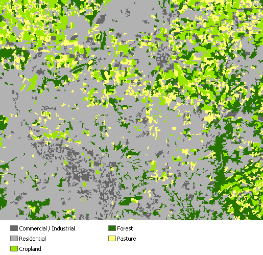 Carte d’utilisation du sol classée en sortie