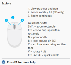 Aide contextuelle de l'outil Explorer