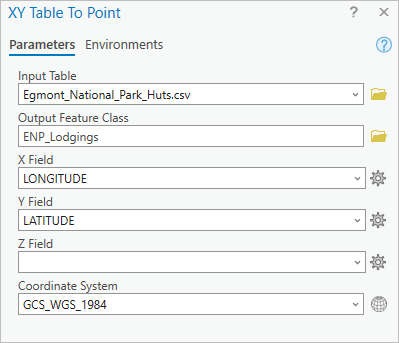 Fenêtre XY Table To Point (Table XY vers points)