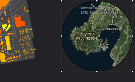 Fenêtre cartographique circulaire