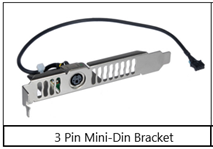 Un support mini-DIN à 3 broches