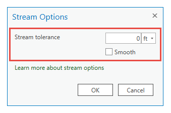 Options du mode continu