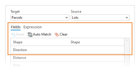 Champs Field Mapping (Appariement de champs)