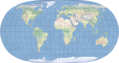 Exemple de projection Natural Earth II