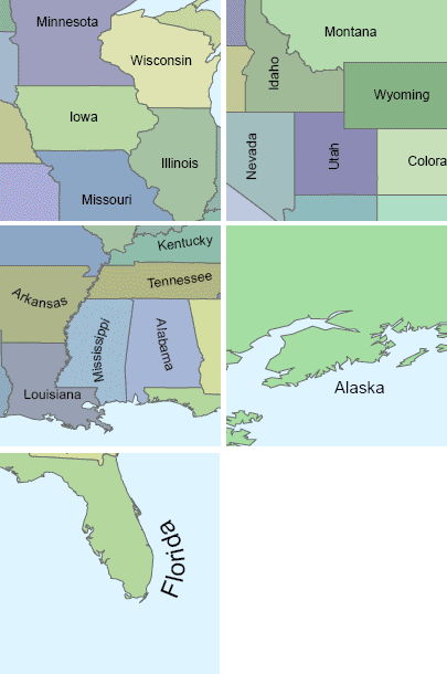 Placement des étiquettes surfaciques