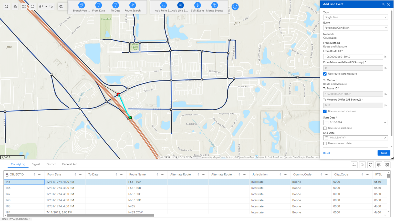 Widgets Location Referencing dans ArcGIS Experience Builder