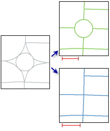 Illustration de l’outil Réduire les détails de route