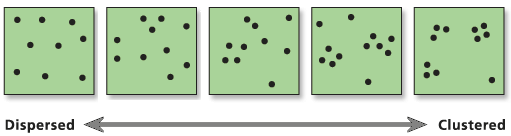 Illustration de l’outil Distances moyennes du plus proche voisin